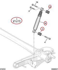 Schokdemper Achter Origineel Jumpy Scudo Expert II III 9806036380
