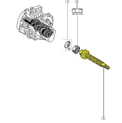 Hoofdas versnellingsbak Nieuw Origineel Renault Clio III Twingo JH3 6001548614