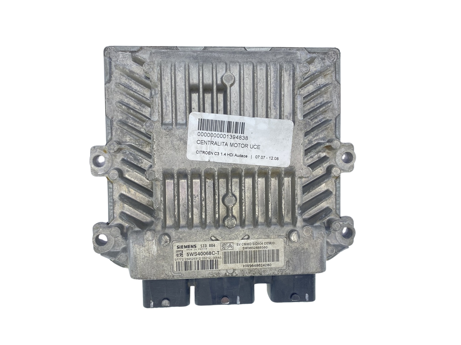 Regeleenheid 9652888580 9648624280 5WS40068C-T SID804 PSA Siemens 63226 main product photo