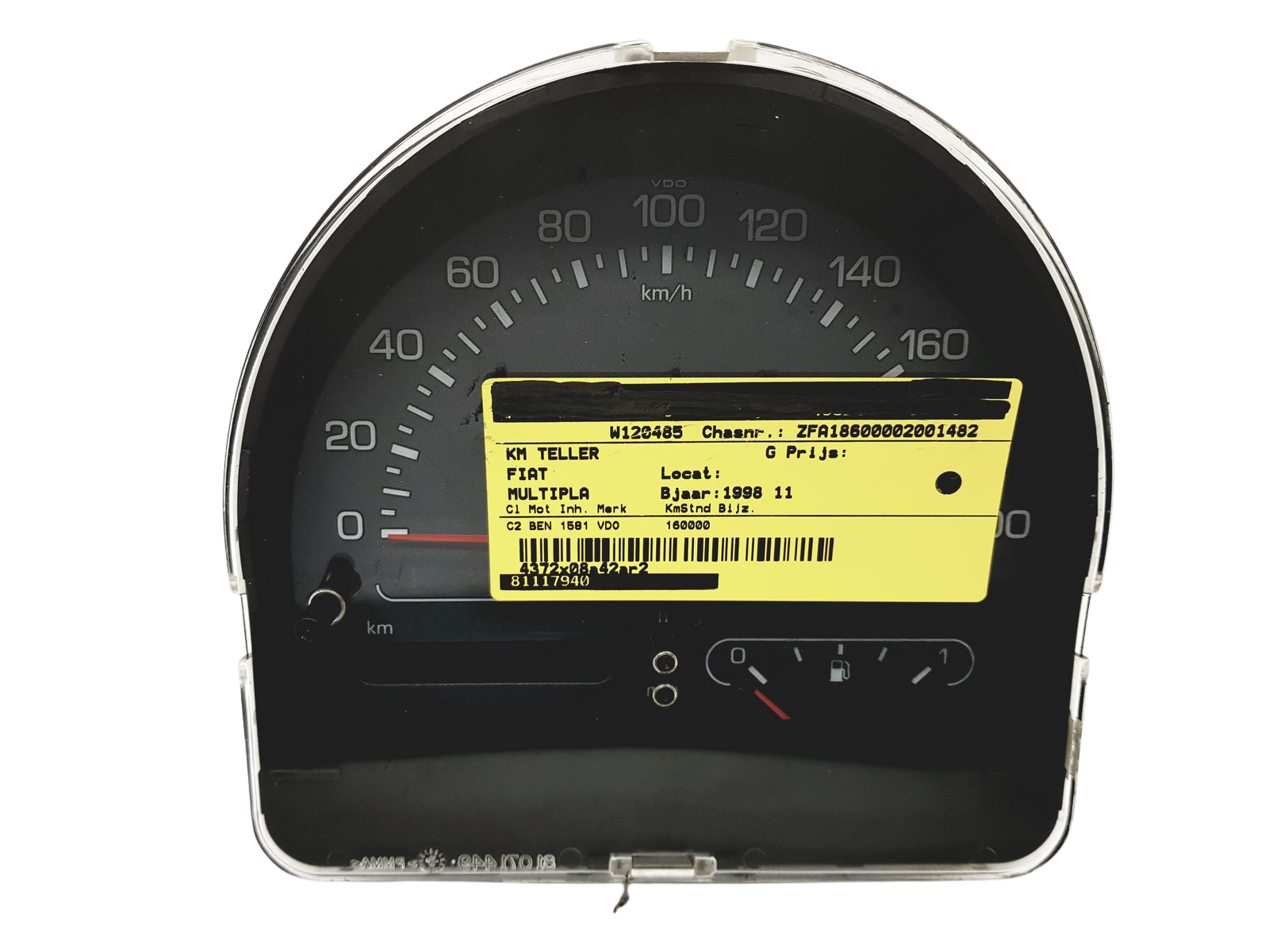 Snelheidsmeter Fiat Multipla 46510860 110008871002 30317 main product photo