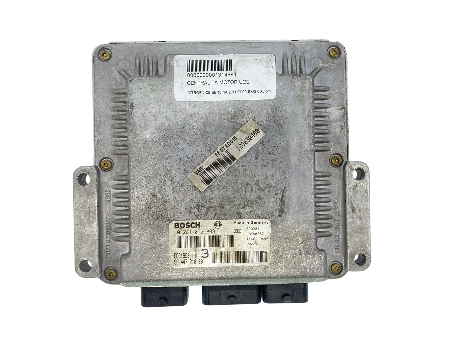 Regeleenheid 0281010808 9644721080 28FM0367 PSA Bosch 63907 main product photo