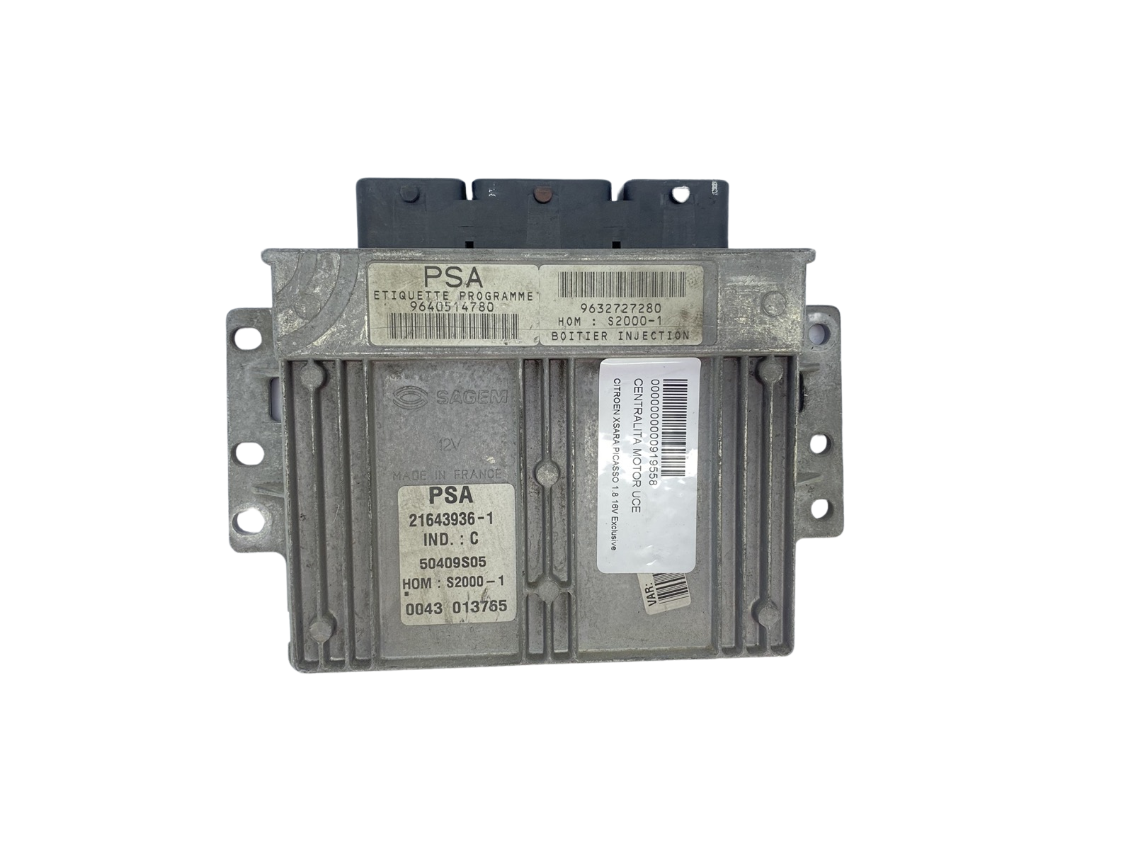 Regeleenheid 9640514780 9632727280 21643936-1 PSA Sagem 61085 main product photo