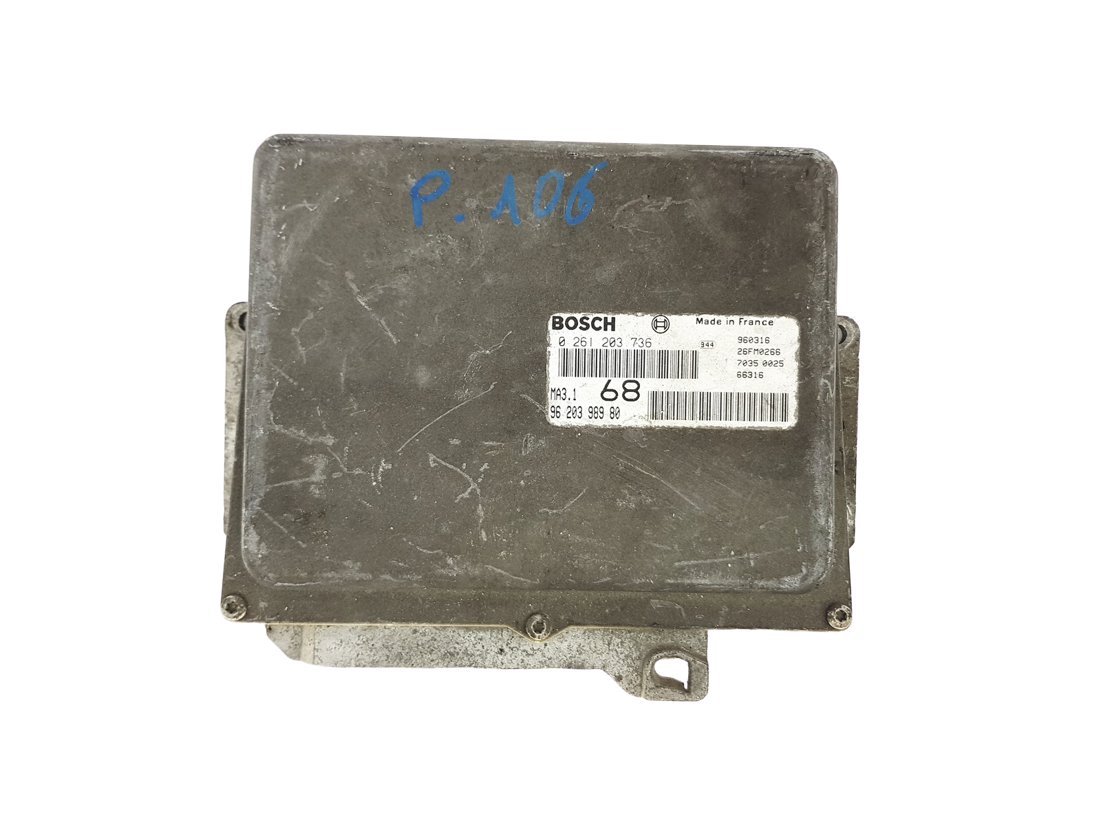 Regeleenheid 0261203736 9620398980 MA3.1 26FM0266 PSA Bosch 24923 main product photo
