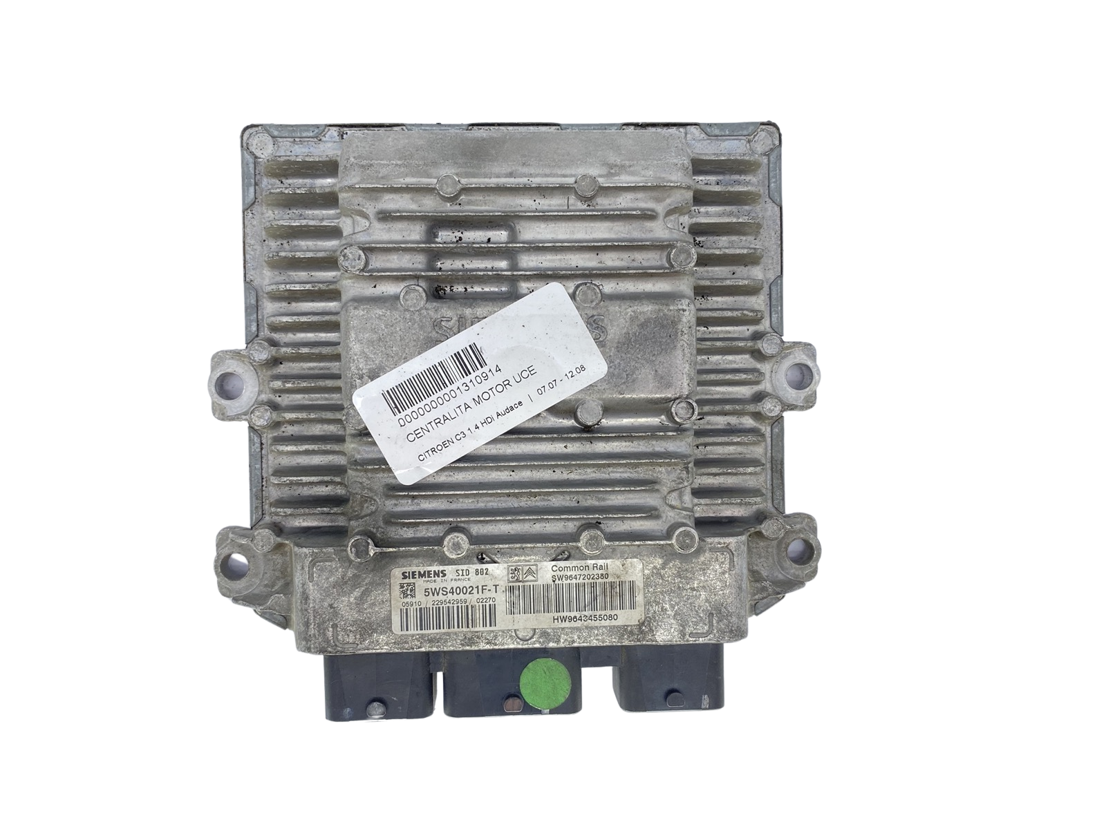 Regeleenheid 9647202380 9643455080 5WS40021F-T PSA Siemens 59580 main product photo