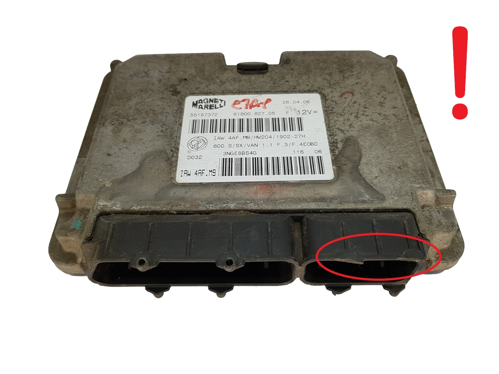 Regeleenheid IAW 4AF.M9 55187372 61600.627.05 Fiat Magneti Marelli 16328 main product photo