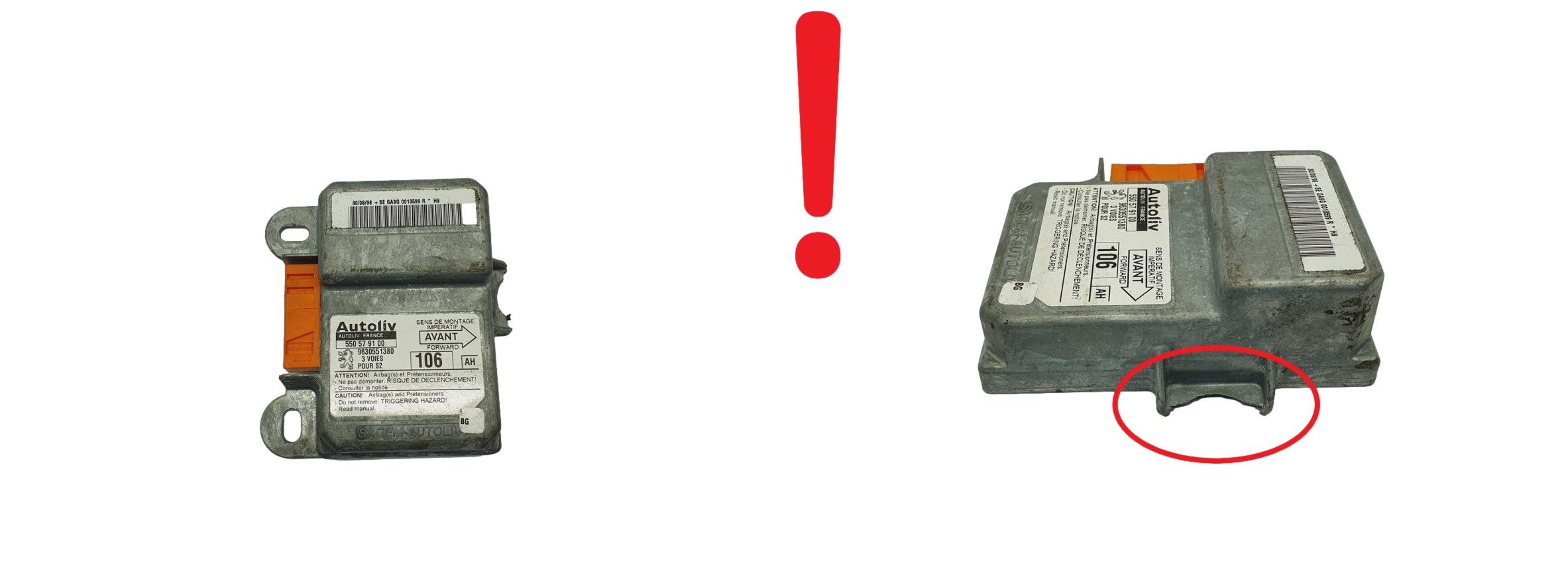 Controle-eenheid module 9630551380 550579100 Peugeot Autoliv main product photo