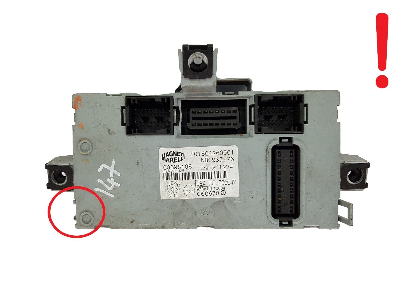 Controle-eenheid module BSI Alfa 60698108 501864260001 NBC937.76 Magneti Marelli main product photo