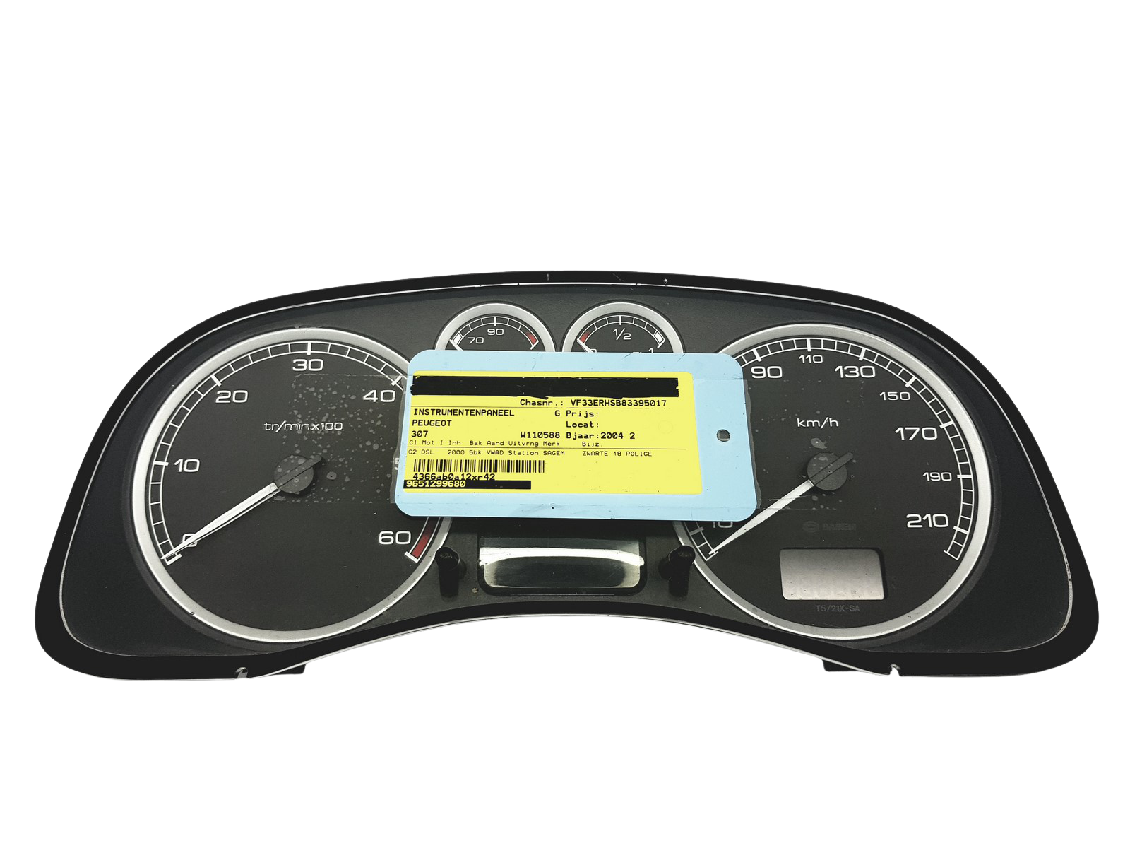 Snelheidsmeter Peugeot 307 9651299680 C 00 49015 main product photo